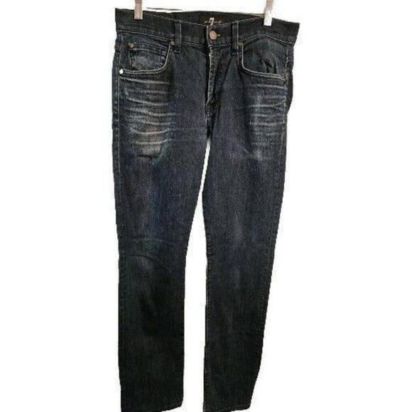 7 Seven For All Mankind‎ The Straight Classic Jeans Men 30x30 Blue (XR-561) - Picture 1 of 10
